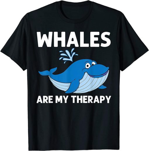 Funny Whale Art For Men Women Orca Narwhal Blue Whales T-Shirt