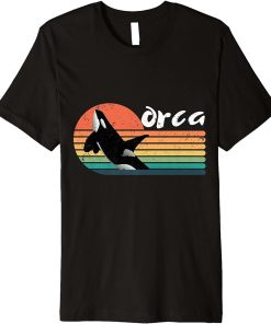 Orca killer whale ocean lovers retro wildlife sea pandas Premium T-Shirt