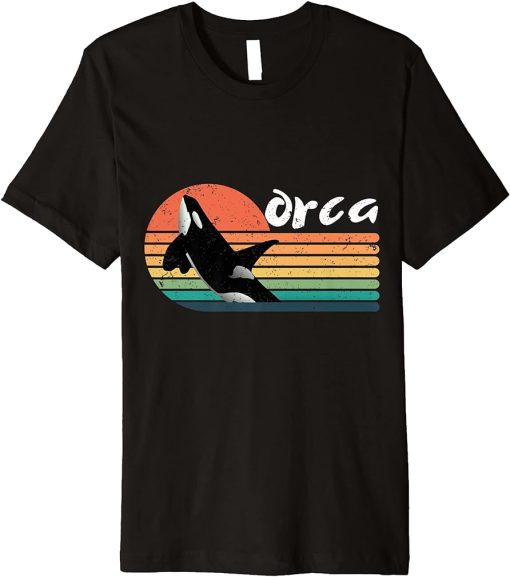 Orca killer whale ocean lovers retro wildlife sea pandas Premium T-Shirt