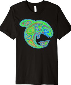 Native American Totem ORCA Killer Whale Pop Art 10 - Fun Premium T-Shirt