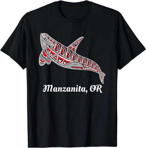 Native American Manzanita, Oregon Upward Orca Killer Whale T-Shirt