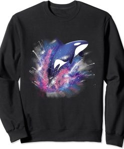 Orca Killer Whale Shirt Outer Space Universe Galaxy Vintage Sweatshirt