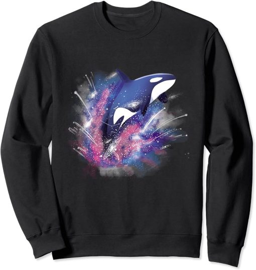 Orca Killer Whale Shirt Outer Space Universe Galaxy Vintage Sweatshirt