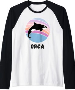 Kids Summer Vacation Holidays Sea Orca Raglan Baseball Tee