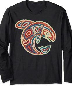 Native Americans Totem ORCA Killer Whale Pop Art 1 - Fan Fun Long Sleeve T-Shirt